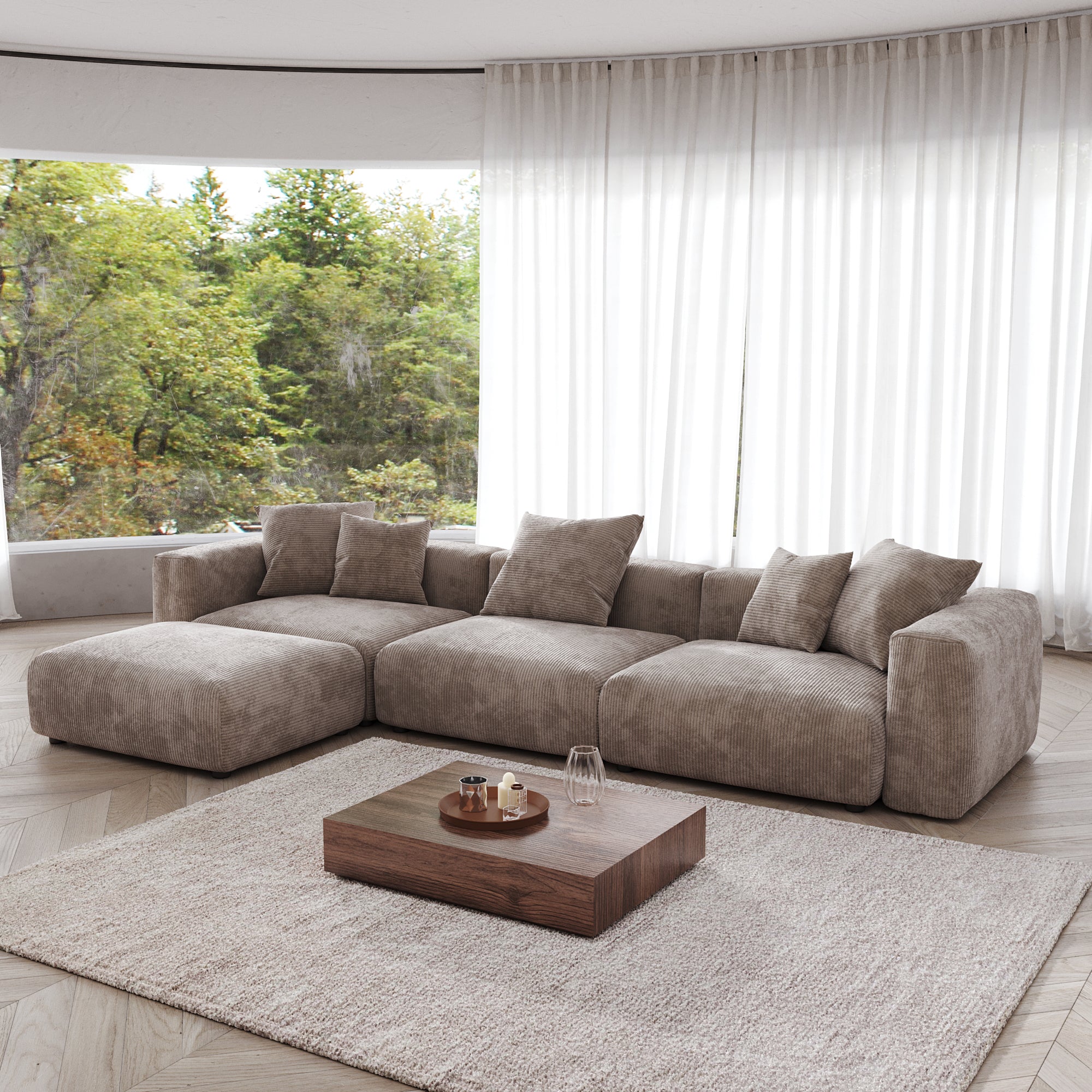 Mavi Corduroy Sectional