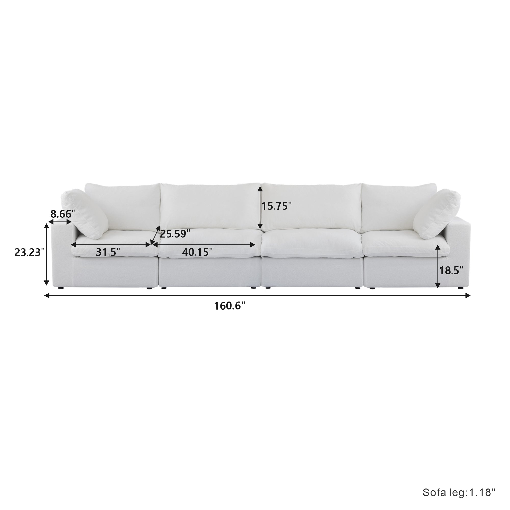 Kylar Cloud Four Seater Sofa
