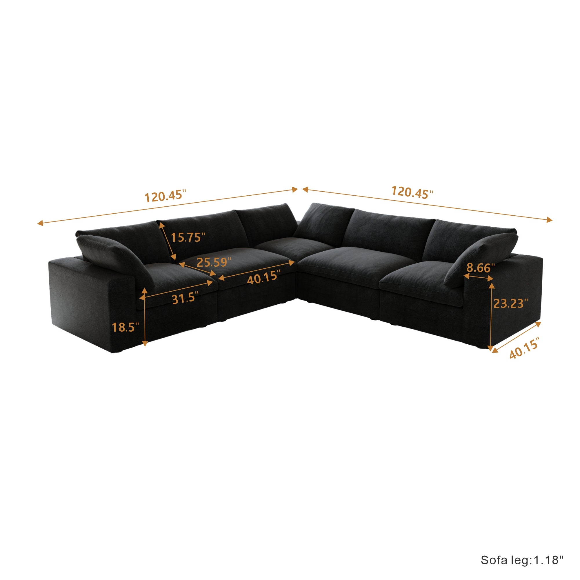 Kylar Cloud Five Seater Sofa
