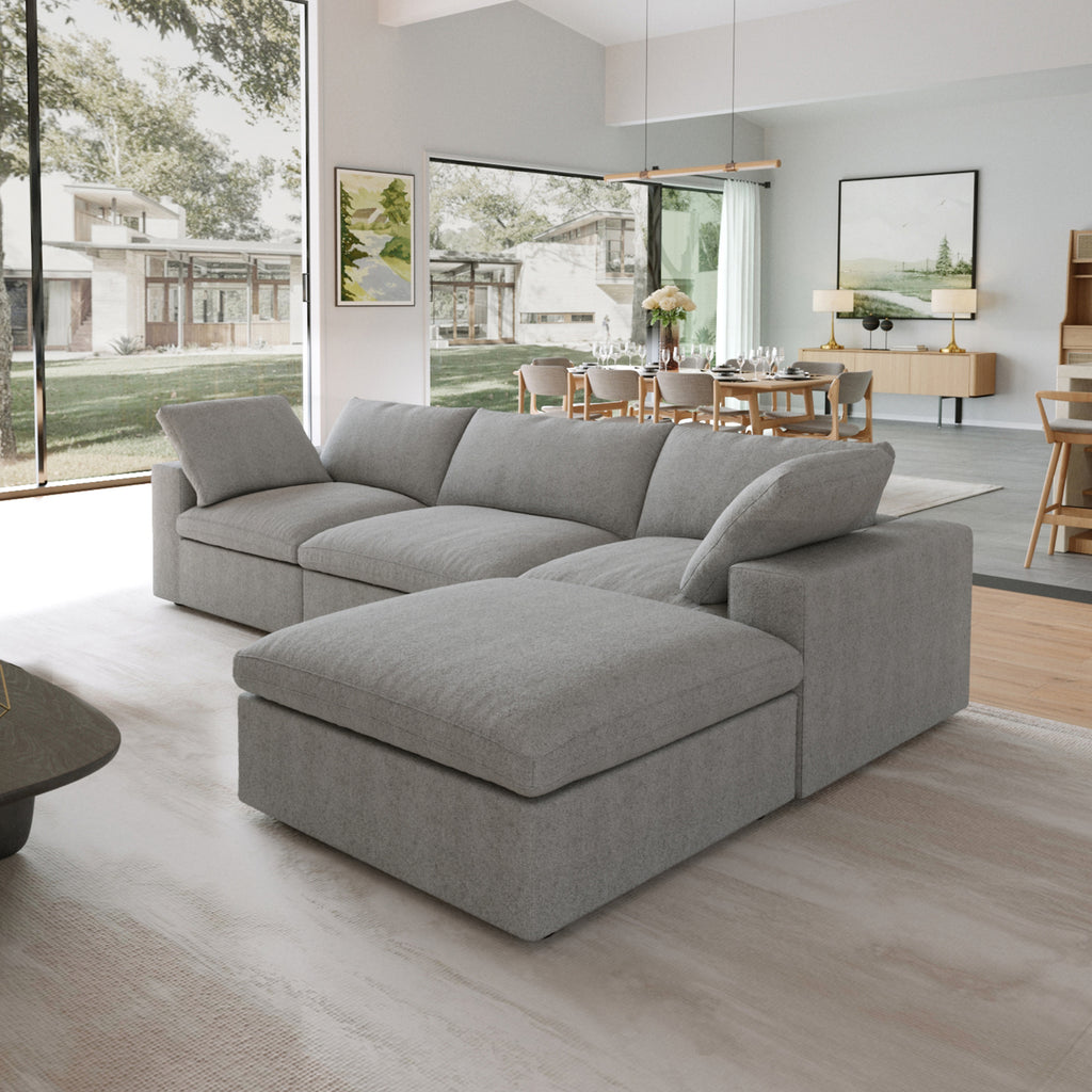 Kylar Cloud Three Seater Sofa + Ottoman