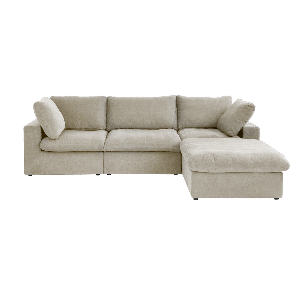 Kylar Cloud Three Seater Sofa + Ottoman