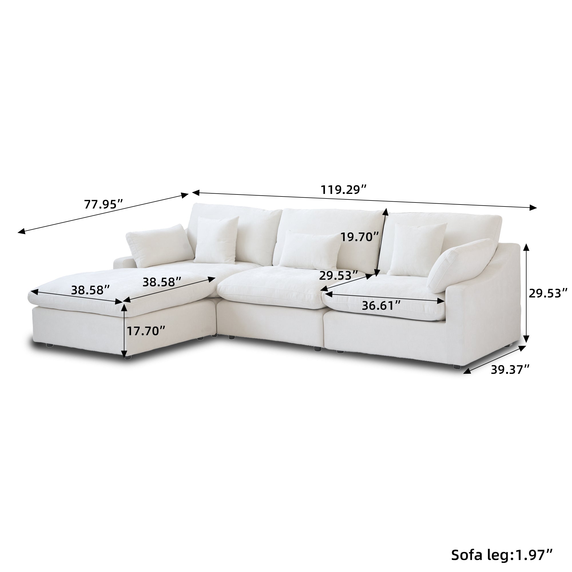 Vienna Cloud Curve Three Seater