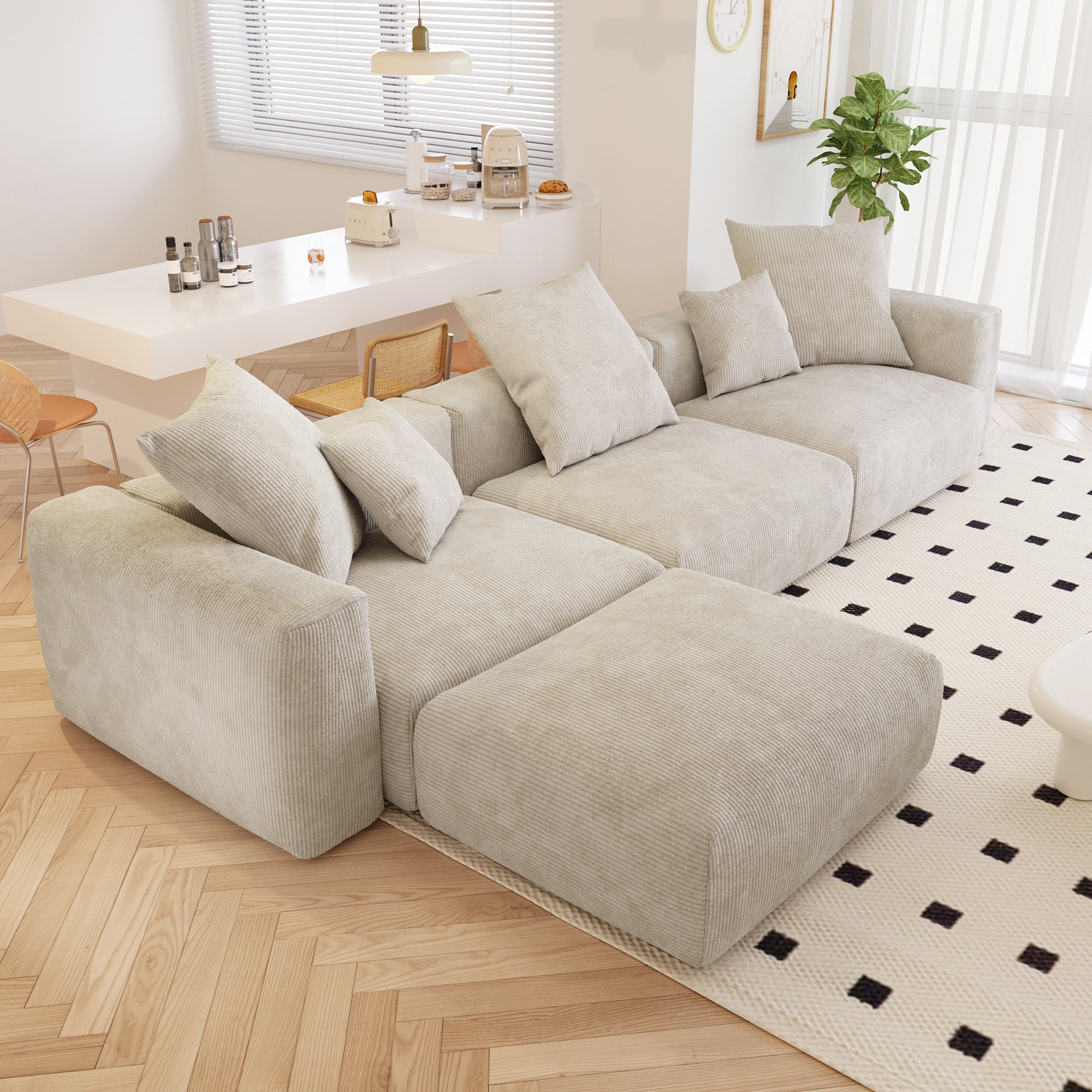 Mavi Corduroy Sectional