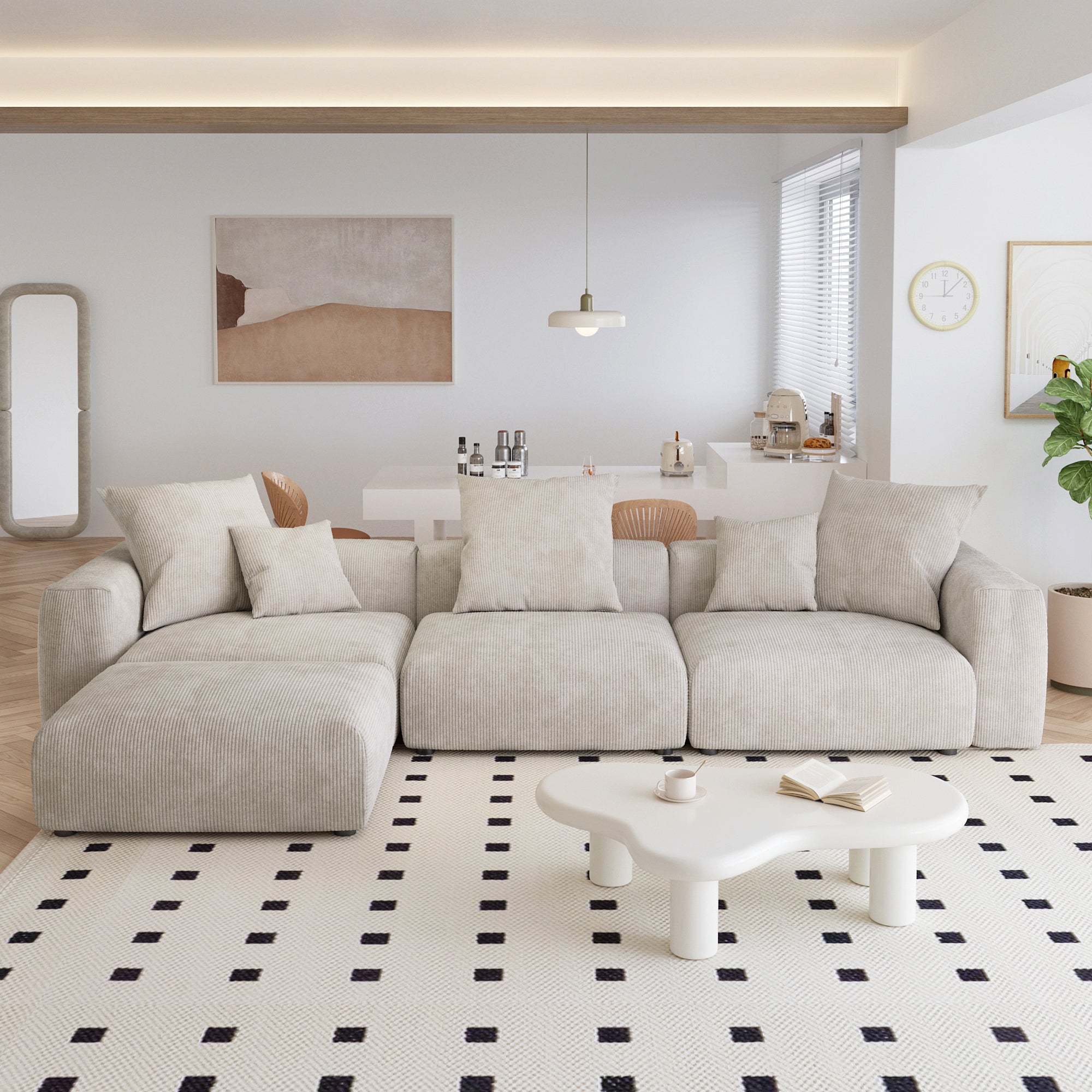 Mavi Corduroy Sectional